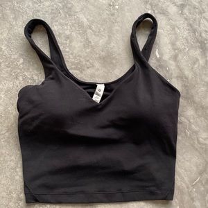 Lulu Lemon Align Black Cropped Tank. Never worn! Built in bra